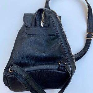 Faux leather backpack